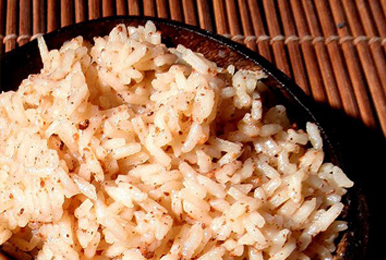 Brown coconut rice